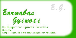 barnabas gyimoti business card